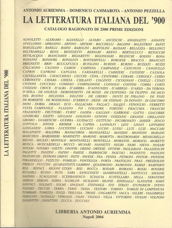 Scrittori E Poeti Italiani Del 900