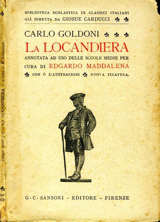 La Locandiera Carlo Goldoni Libro Usato Sansoni Biblioteca Scolastica Di Classici Italiani Ibs