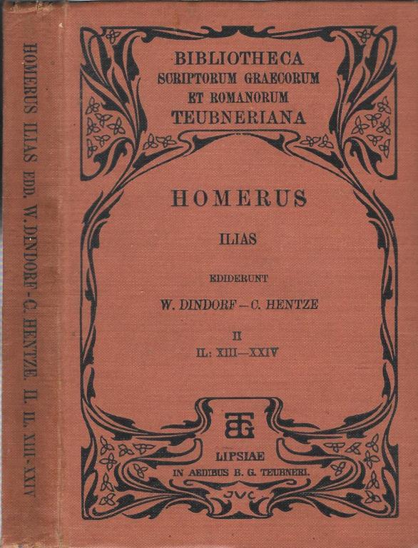 Homerus Ilias Dindorf G Libro Usato In Aedibus B G Teubneri 