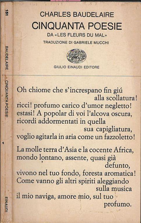 50 Poesie Da Le Fleurs Du Mal Charles Baudelaire Libro Usato Einaudi Collezionepoesia Ibs