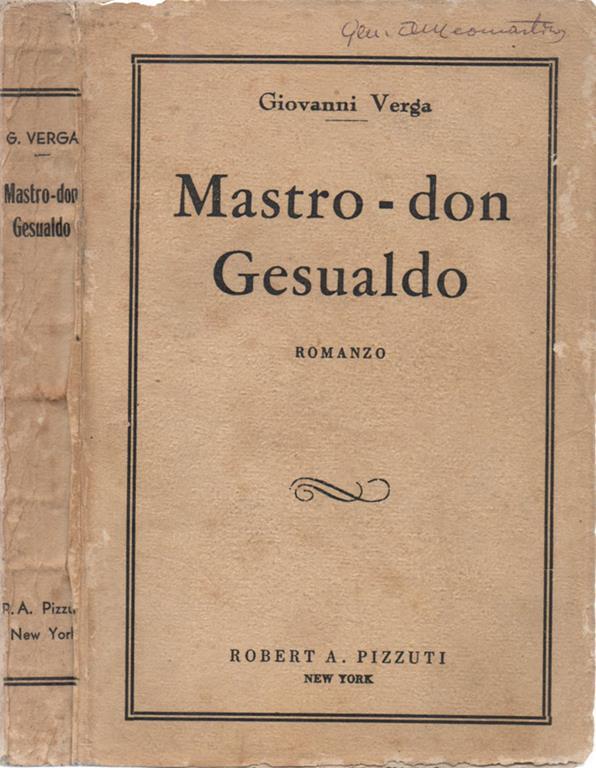 Mastro don Gesualdo. Romanzo Giovanni Verga Libro Usato Robert