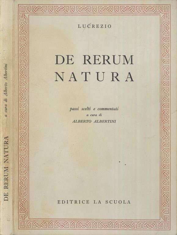 De rerum natura - Tito Lucrezio Caro - Libro Usato - La Scuola - | IBS