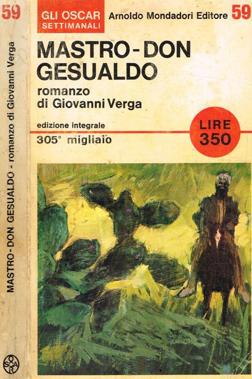MastroDon Gesualdo Giovanni Verga Libro Usato Mondadori Oscar