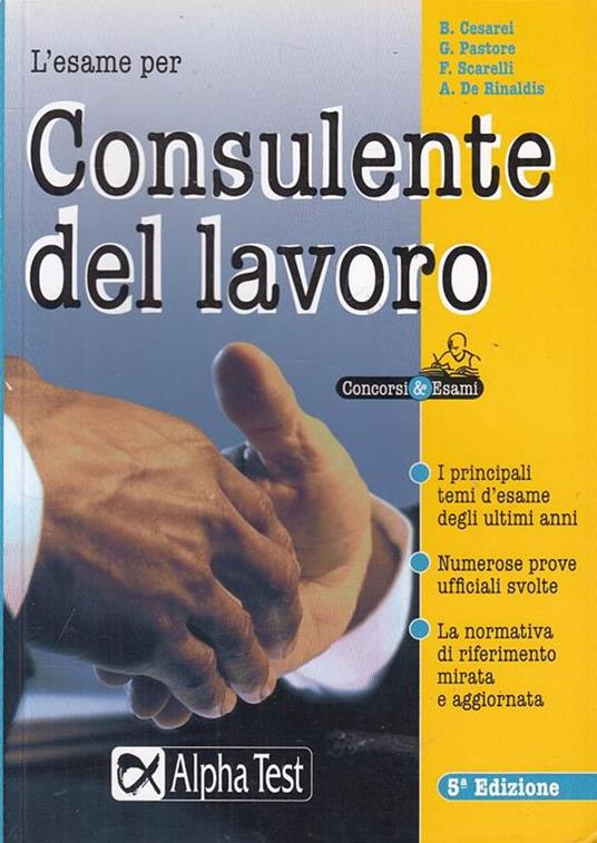 L' esame per consulente del lavoro Libro Usato Alpha Test