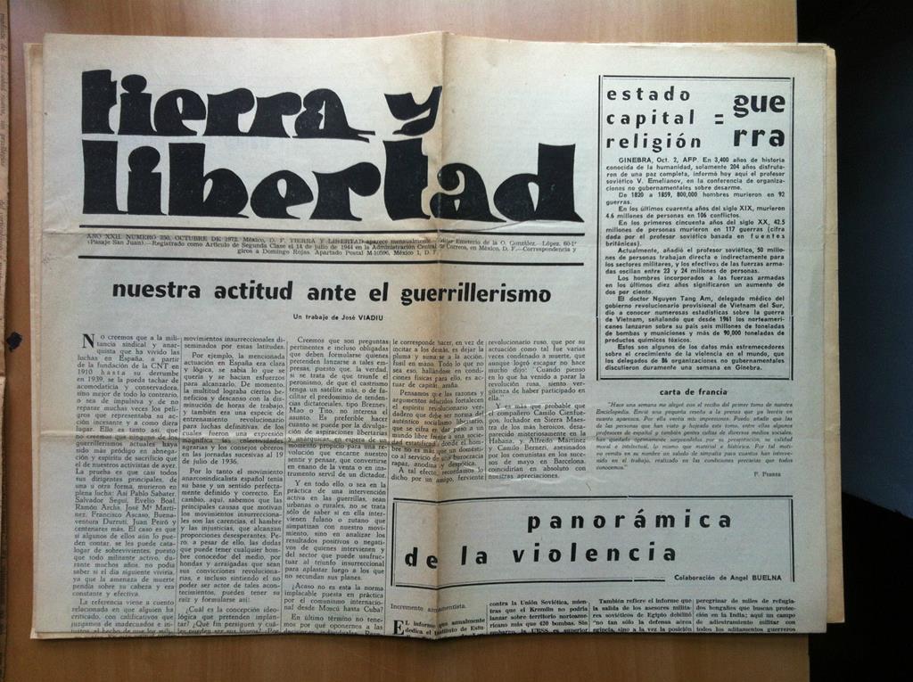 Tierra y libertad ano XXII n° 350 Octubre 1972 E19782 Libro Usato ND IBS