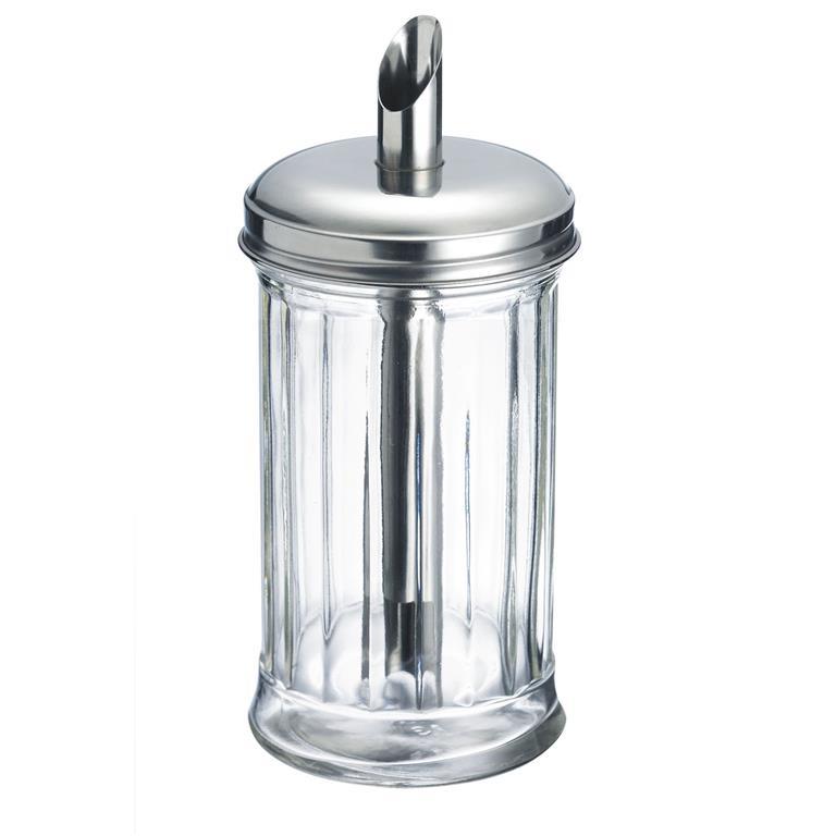 2 Dispenser Zucchero In Vetro Con Beccuccio Automatico - Zuccheriera 250ml Per Bar, Cucina E Tavola (Grigio) - Foto 11