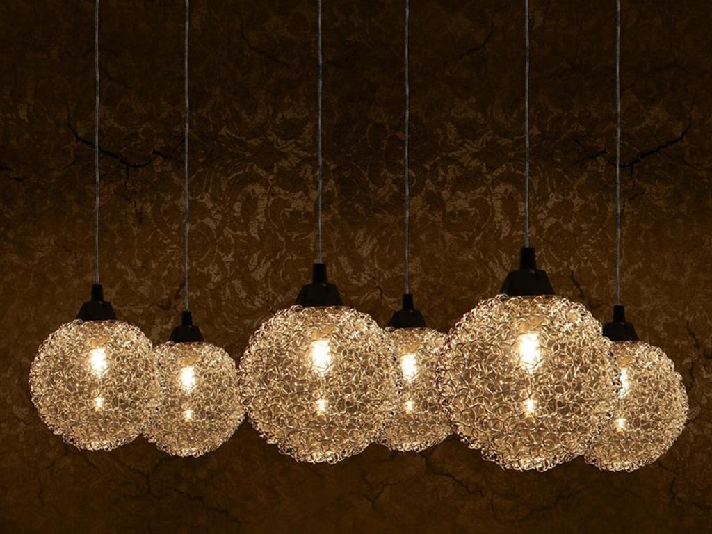 Plafoniere Da Forno : Plafoniera a forma di palla in filo metallico d´alluminio lampada da
