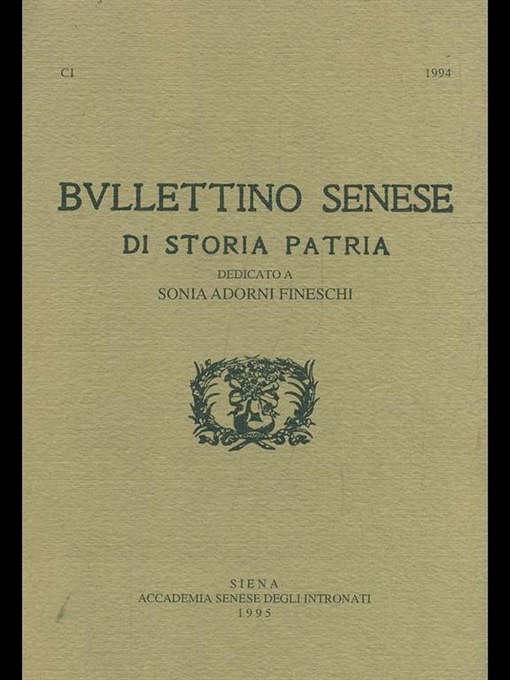BULLETTINO SENESE DI STORIA PATRIA PDF