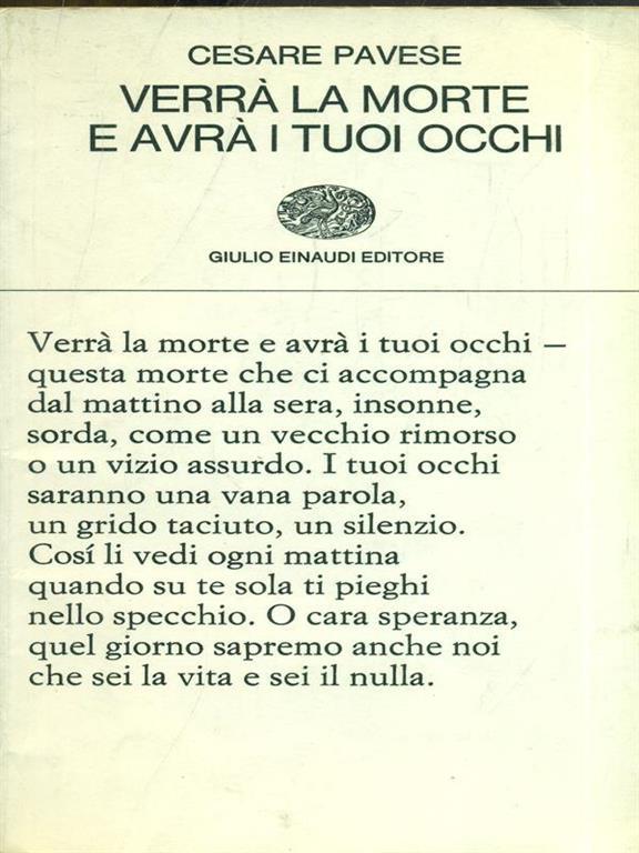 Verrà La Morte E Avrà I Tuoi Occhi Pdf