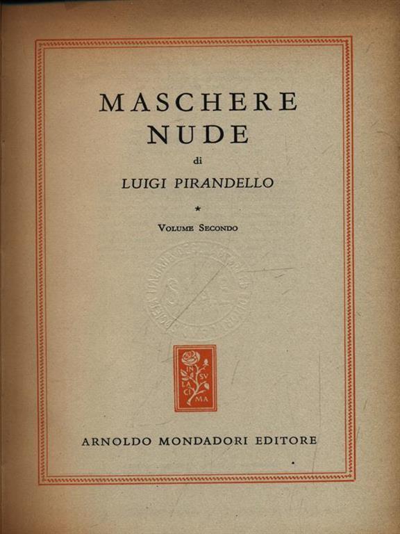Maschere nude vol. 2 Luigi Pirandello Libro Usato Mondadori Omnibus IBS Maschere nude vol. 2 Luigi Pirandello Libro Usato Mondadori Omnibus IBS