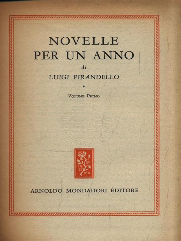Novelle Per Un Anno Volume Primo - 