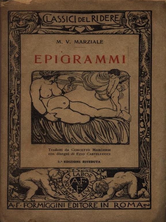 Epigrammi M. Valerio Marziale Libro Usato Formiggini classici del ridere IBS