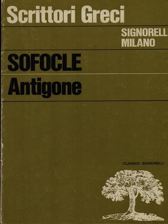Antigone Sofocle Libro Usato Carlo Signorelli Editore scrittori