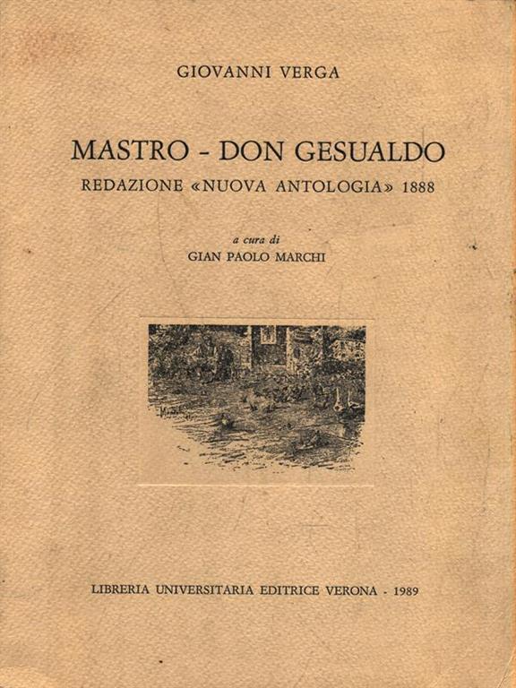 Mastro Don Gesualdo (1888) Giovanni Verga Libro Usato Libreria