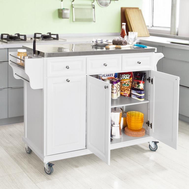Mobiletto Da Cucina Con Ruote Bianco SoBuy Casa e Cucina IBS
