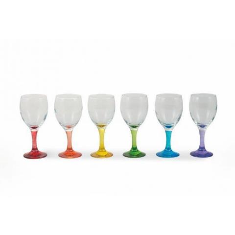 Set 6 Calici In Vetro Colorato Cherry Blossom - 340ml, Colori Assortiti - Foto 8