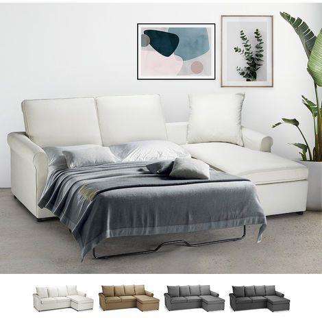 Divano Letto Con Penisola Angolo 2 Posti Sfoderabile Moderno Lapislazzuli Plus Bianco Modus Sofa Casa E Cucina Ibs