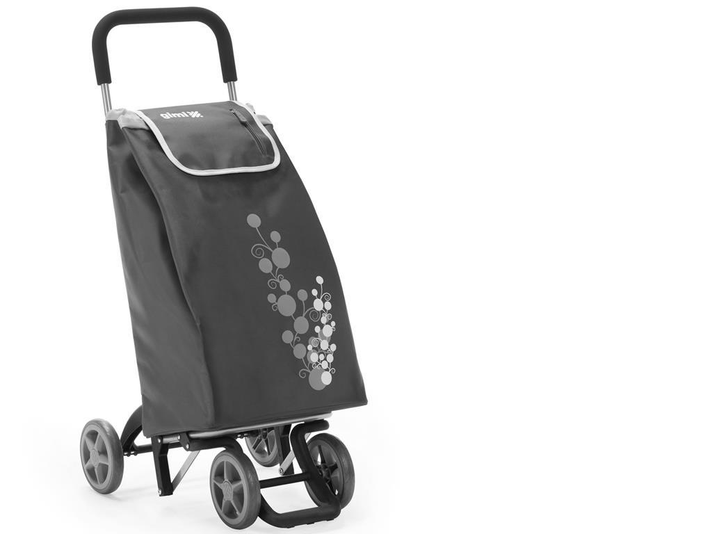 Carello Spesa GIMI Twin 4 Ruote - Sacca In Poliestere 50L - Blu - Facile Da Trasportare