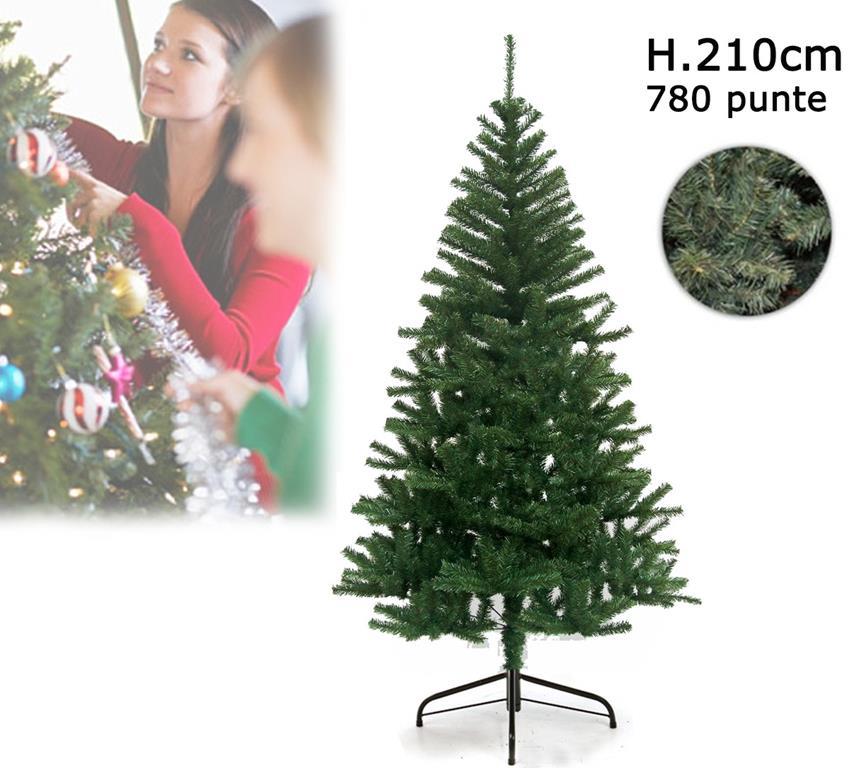 Albero Di Natale 240 Cm Folto.Albero Di Natale Artificiale 210 Cm Con 780 Punte Rami Folti Pino Delle Sorprese Mediawave Store Casa E Cucina Ibs