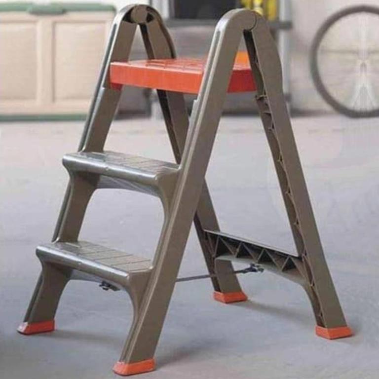 Scaletto Richiudibile 3 Gradini Bifacciale - Alluminio, Portata 125kg, Doppia Salita, Compatto, Per Casa - Foto 13