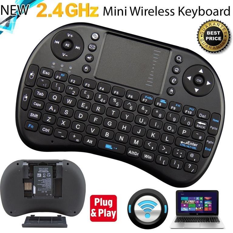 Mini Tastiera Wireless 2,4Ghz Qwerty Touchpad Per Android Tv Xbox Pc 92