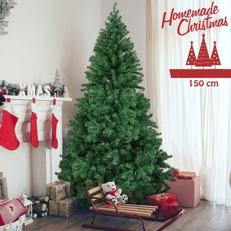 Base Albero Natale.Albero Di Natale Verde Altezza 150 Cm Pvc 564 Rami Base Croce Metallo Nd Casa E Cucina Ibs