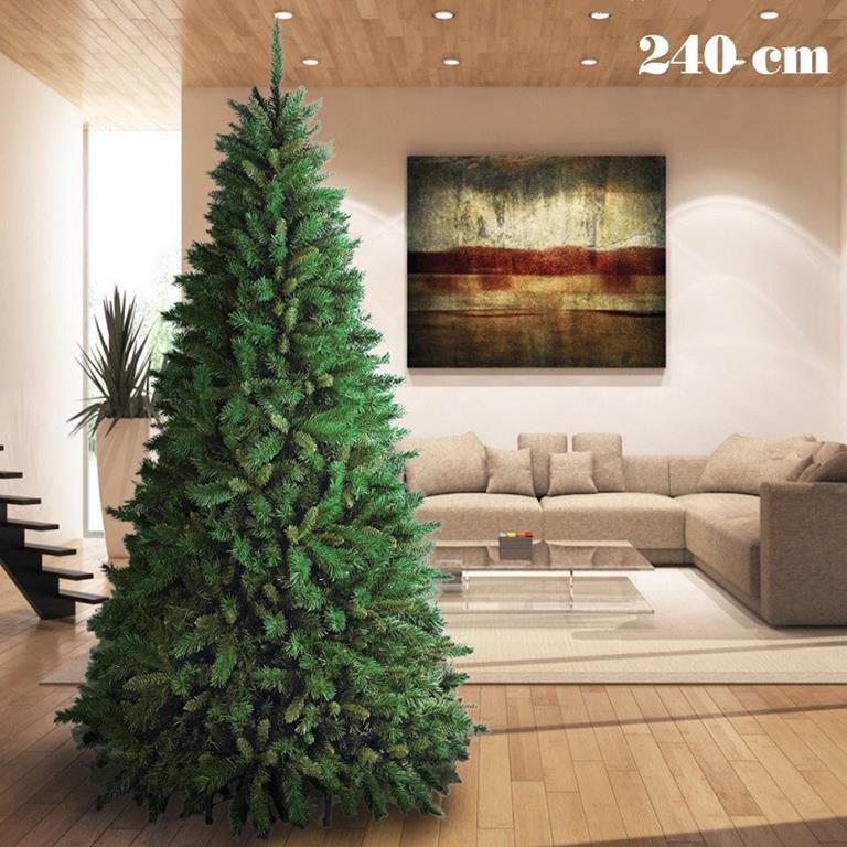 Quanti Rami Deve Avere Un Albero Di Natale Folto Albero Di Natale 240Cm Super Folto 1516 Rami Pino Verde Base A Croce