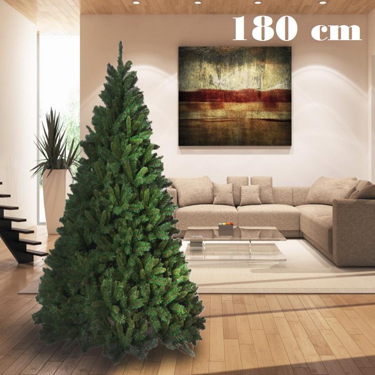 Albero Di Natale Folto.Albero Di Natale 180cm Super Folto 723 Rami Pino Verde Base A Croce Nd Casa E Cucina Ibs