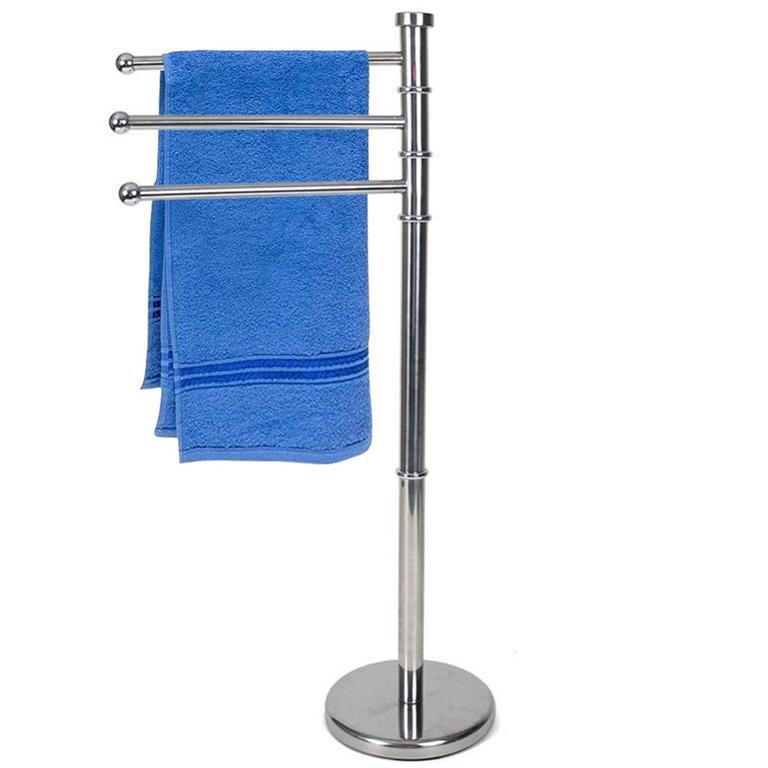 Porta Asciugamani Da Terra Vetrineinrete - 2 Bracci In Metallo E Vetro, Moderno - Foto 4