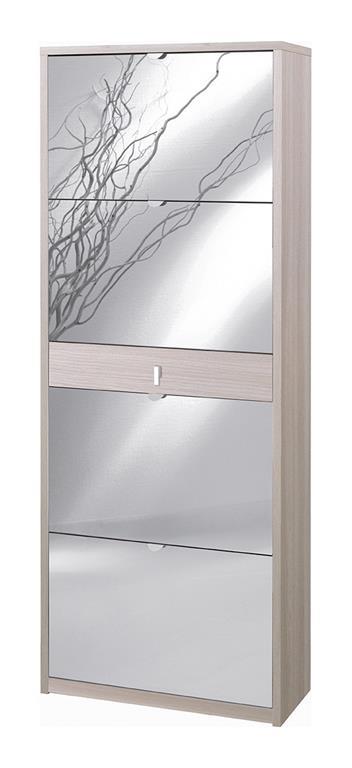 Kit Scarpiera Specchio Ante A Ribalta H164 L63 P29 Cm Finitura Olmo