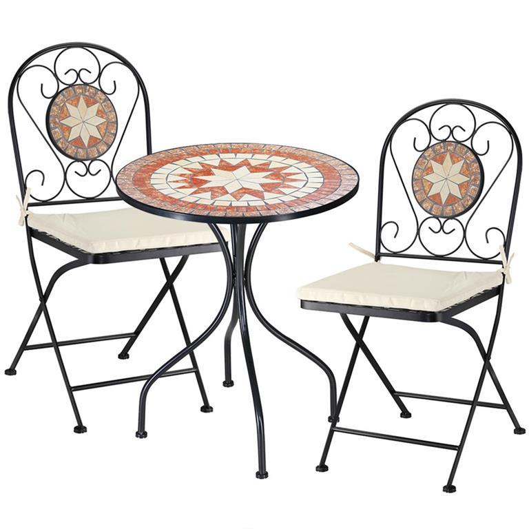 Set Tavolo e Sedie Pieghevoli Mosaico Arredo Esterno Giardino Metall ... - 8052877978090 0 0 0 768 75