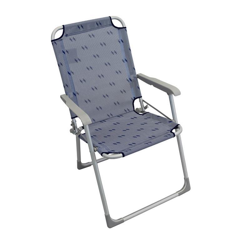 Poltrona Pieghevole Da Campeggio Con Tasca Termica - Portatile, Nero/Crema - Foto 2