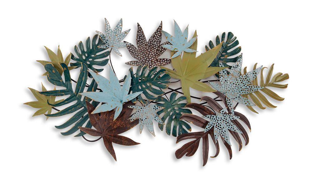 Scultura Moderna Scultura Da Parete Montagna In Metallo - Decorazione Natura, Marrone E Grigio, 43x31cm Quadro Montagna Da Parete