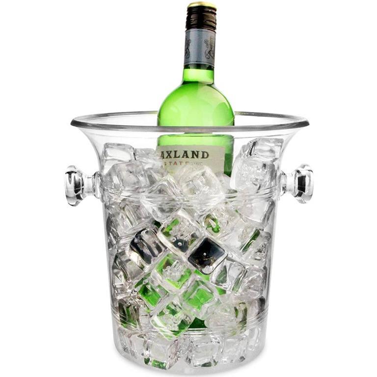 Secchiello Contenitore per Ghiaccio in Plastica Trasparente