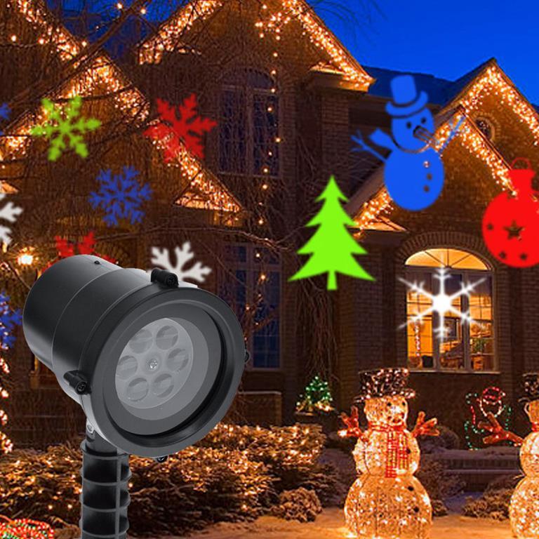 Proiettore Luci Natale Esterno.Proiettore Laser Led Rgb Per Esterno Con Giochi Di Luce Disegni Natalizi Nataluna Casa E Cucina Ibs