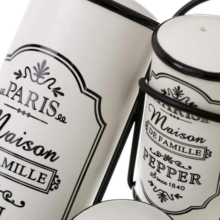 Set 4 Olieri In Acciaio Inox Per Olio, Aceto, Sale E Pepe - Porta Spezie Da Tavolo Per Cucina - Foto 11