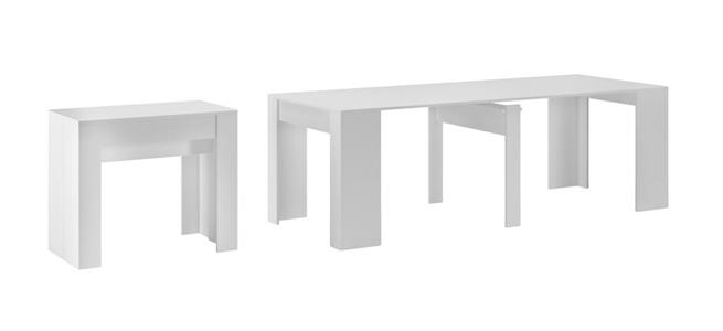 consolle multifunzione bianco Tavolo da pranzo 4 in 1 in stile moderno e contemporaneo allungabile 100/% Made in Italy