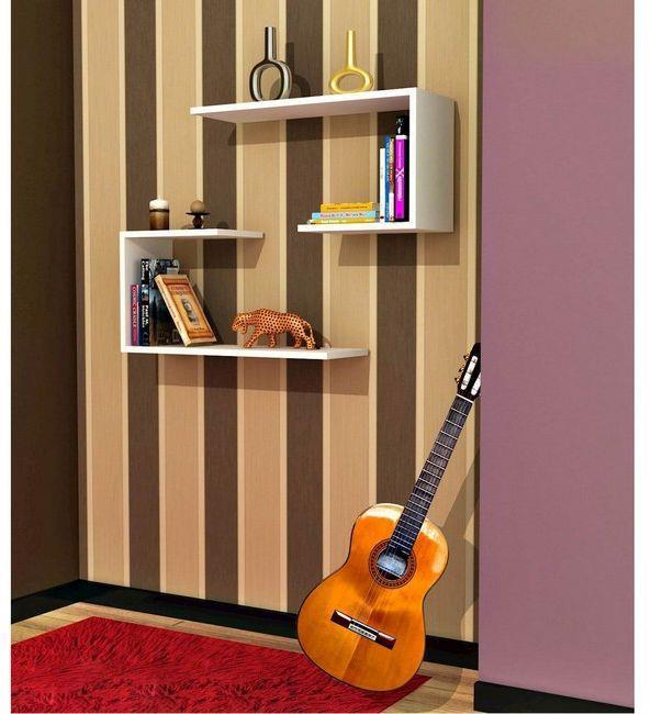 HOMEMANIA Set 2 Mensola J2 da Parete, Ripiano, Porta Libri Homemania Set 2 Mensole Ketoj, Da Parete, Ripiano, Porta