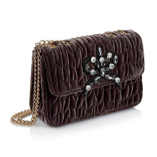 BORSA MINI DONNA Silicone Completa TIPO O BAG Intera Borchie Ricamata