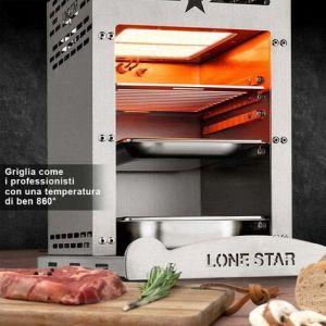 colore argento Lone Star Griglia ad alta temperatura di 800 gradi