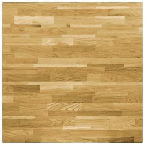 vidaXL Piano del Tavolo Legno Massello di Rovere Quadrato 23mm 70x70cm Ripiano
