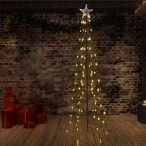 Albero Di Natale A Led Per Esterno.Vidaxl Albero Di Natale A Cono 140 Led Per Interni Esterni 72x240cm Vidaxl Casa E Cucina Ibs