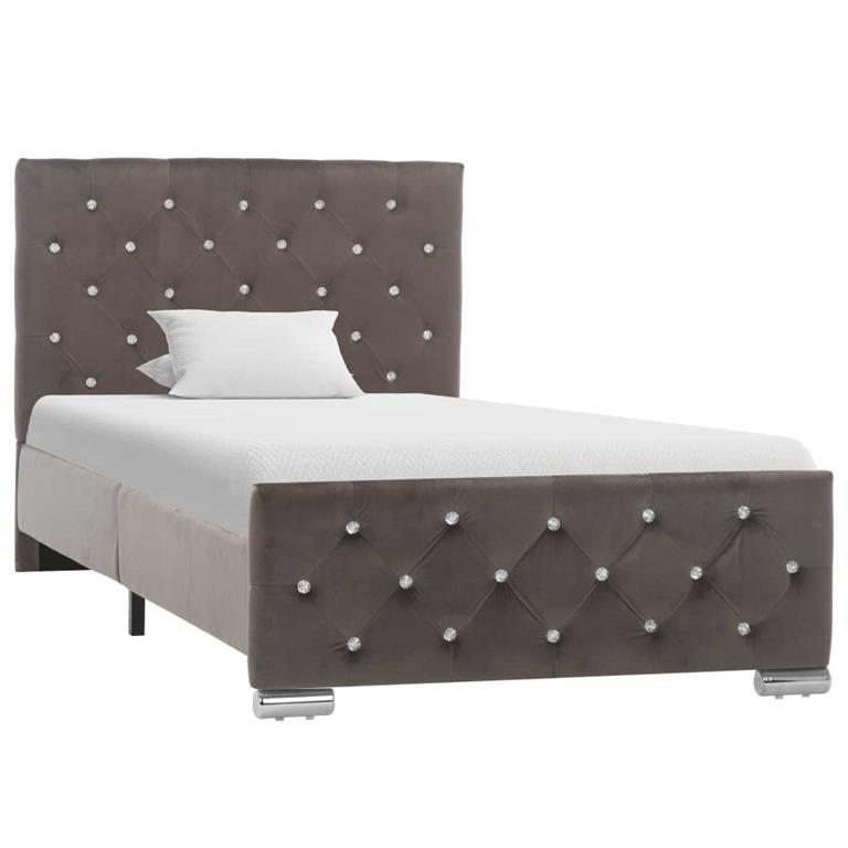 vidaXL Giroletto con Rete a Doghe Elegante Classico Robusto Resistente Arredo Casa Struttura Telaio Letto Nero in Acciaio 180x200//90x200 cm