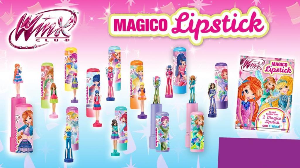 Winx Club Magico Lipstick Set 12 Personaggi + Case Tridimensional