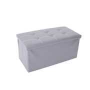 Idee regalo Mobili Rebecca® Puff Sgabello Baule Grigio design Modern Arredamento Salotto Casa Camera Mobili Rebecca