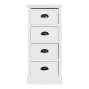 Idee regalo Mobili Rebecca® Comodino Mobile 4 Cassetti Legno Bianco Moderno Arredamento Casa Camera da letto Mobili Rebecca