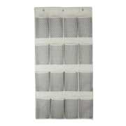 Idee regalo Mobili Rebecca® Portaoggetti Organizer 16 Tasche Beige Grigio Tessuto Salvaspazio Bagno Mobili Rebecca