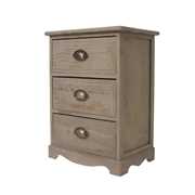 Idee regalo Mobili Rebecca® Comodino Cassettiera 3 Cassetti Legno Grigio Design Retro Bagno Mobili Rebecca