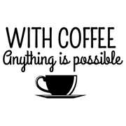 Idee regalo With Coffee Adesivo da Parete Decoramo Decoramo