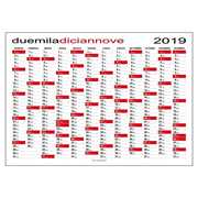 Cartoleria Calendario 2019 MAXI planner planning per ufficio casa lavoro - 118 x 84 cm Calendari.it